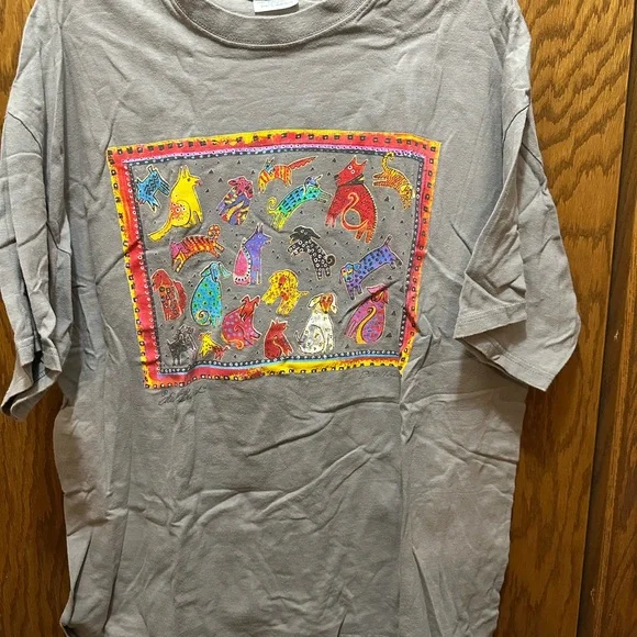 Laurel Burch DOGS Tee. L@@K DOG LOVERS. HARD TO FIND! - Picture 2 of 4